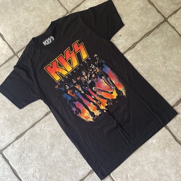 Epic Rights Shirts Kiss Destroyer Album Cover Short Sleeve